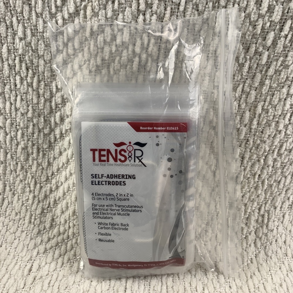 TENS Rx Self-Adhering Universal 2x2 Inch 10-packs (4 per pack)‎ = 40 Electrodes